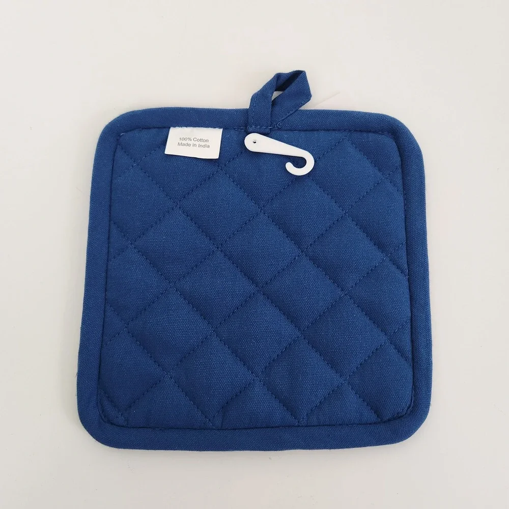 Alaska State Map Pot Holder The 49th State Souvenir Cotton Quilted Blue 8x8